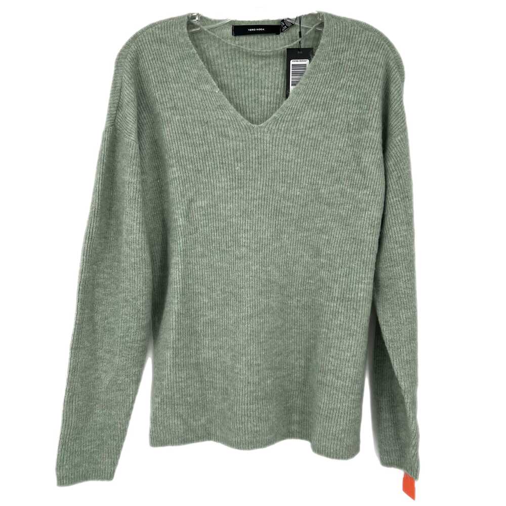 Vero Moda Green Acrylic Long Sleeve V-Neck Sweater | Size XS